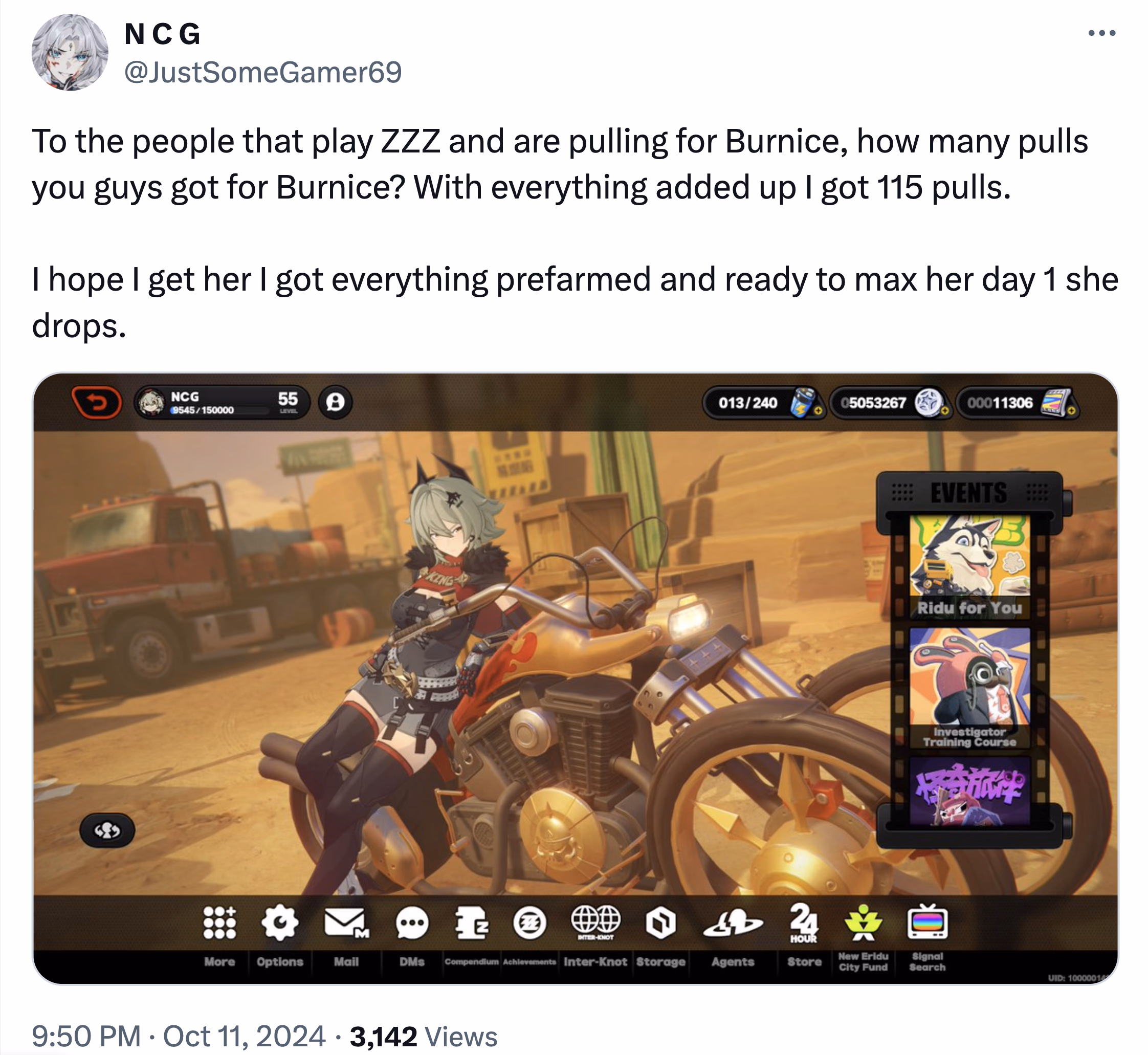 Social post showing rare pull results as social proof