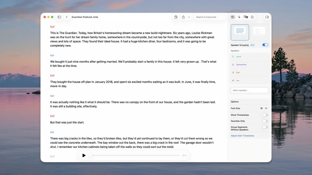 Preview of MacWhisper