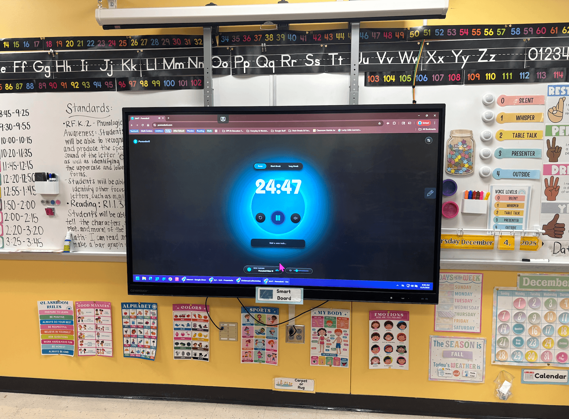 Pomodorii being used in a classroom setting